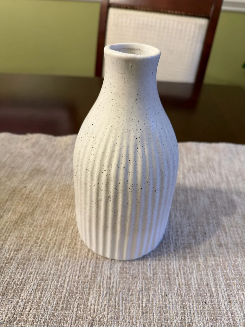 NWOT Ceramic Grooved Vase